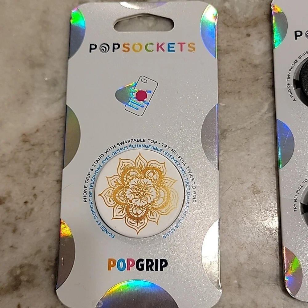 NWT POPSOCKET PopMinis Triple Black 3 Pack and FullSize Her Imminence Phone Grip